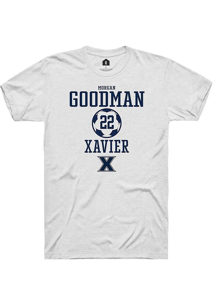 Morgan Goodman  Xavier Musketeers White Rally NIL Sport Icon Short Sleeve T Shirt