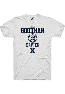 Morgan Goodman  Xavier Musketeers White Rally NIL Sport Icon Short Sleeve T Shirt