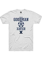 Morgan Goodman  Xavier Musketeers White Rally NIL Sport Icon Short Sleeve T Shirt