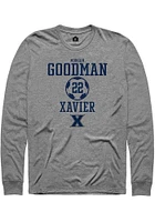 Morgan Goodman  Xavier Musketeers Graphite Rally NIL Sport Icon Long Sleeve T Shirt