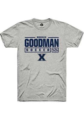 Morgan Goodman  Xavier Musketeers Ash Rally NIL Stacked Box Short Sleeve T Shirt