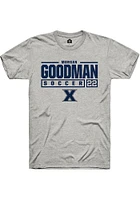 Morgan Goodman  Xavier Musketeers Ash Rally NIL Stacked Box Short Sleeve T Shirt