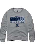 Morgan Goodman  Rally Xavier Musketeers Mens Graphite NIL Stacked Box Long Sleeve Crew Sweatshir..