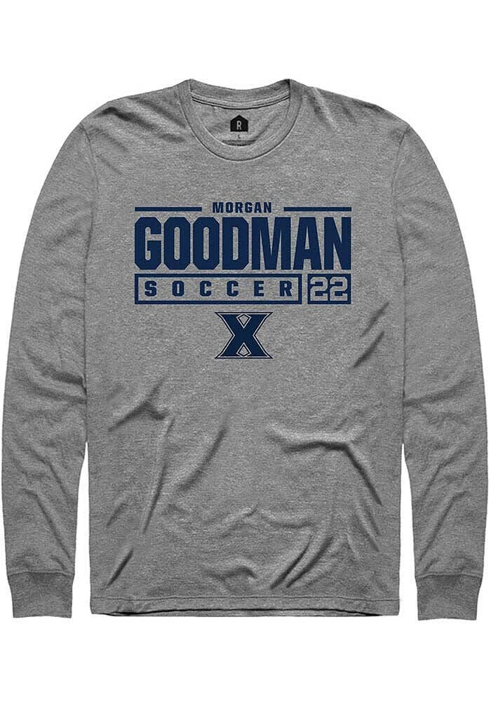 Morgan Goodman  Xavier Musketeers Graphite Rally NIL Stacked Box Long Sleeve T Shirt