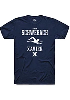 Owen Schwebach  Xavier Musketeers Navy Blue Rally NIL Sport Icon Short Sleeve T Shirt