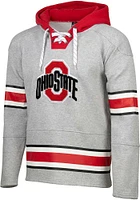 Ohio State Buckeyes Youth Grey Hockey Long Sleeve Hoodie