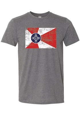 Wichita Grey City Flag Short Sleeve Fashion T Shirt