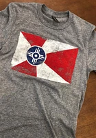Wichita Grey City Flag Short Sleeve Fashion T Shirt