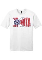 Wichita White City Flag Name Short Sleeve T Shirt