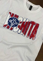 Wichita White City Flag Name Short Sleeve T Shirt
