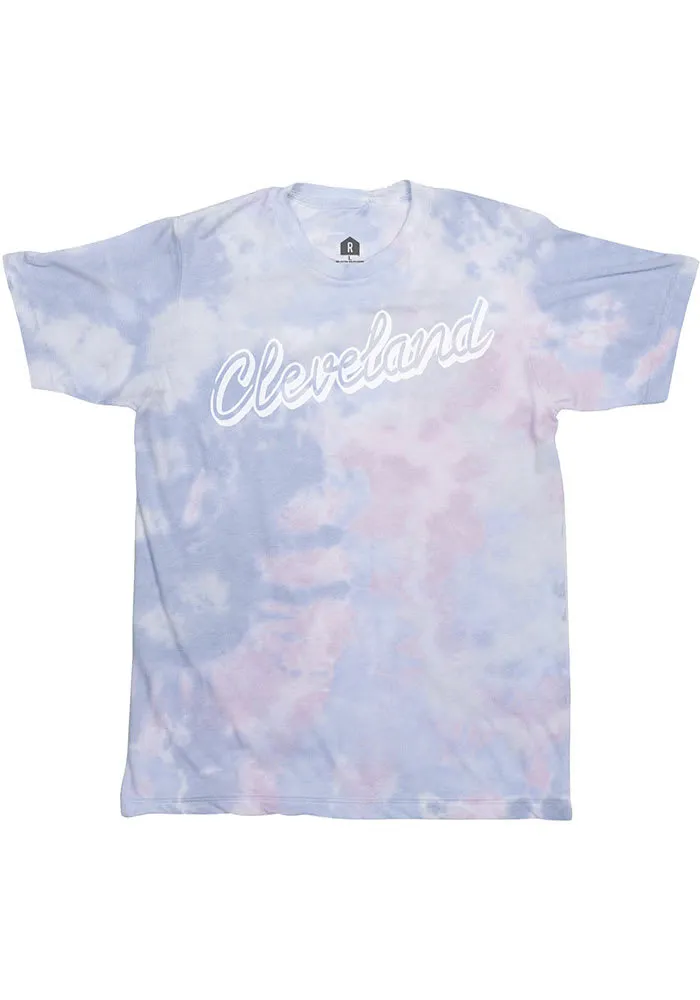 Cleveland Women's Purple Dream Tie-Dye Wordmark Unisex Short Sleeve T-Shirt