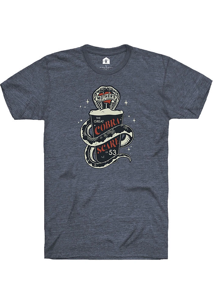 Rally Springfield Navy Blue Cobra Scare Short Sleeve Fashion T Shirt