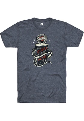 Rally Springfield Navy Blue Cobra Scare Short Sleeve Fashion T Shirt