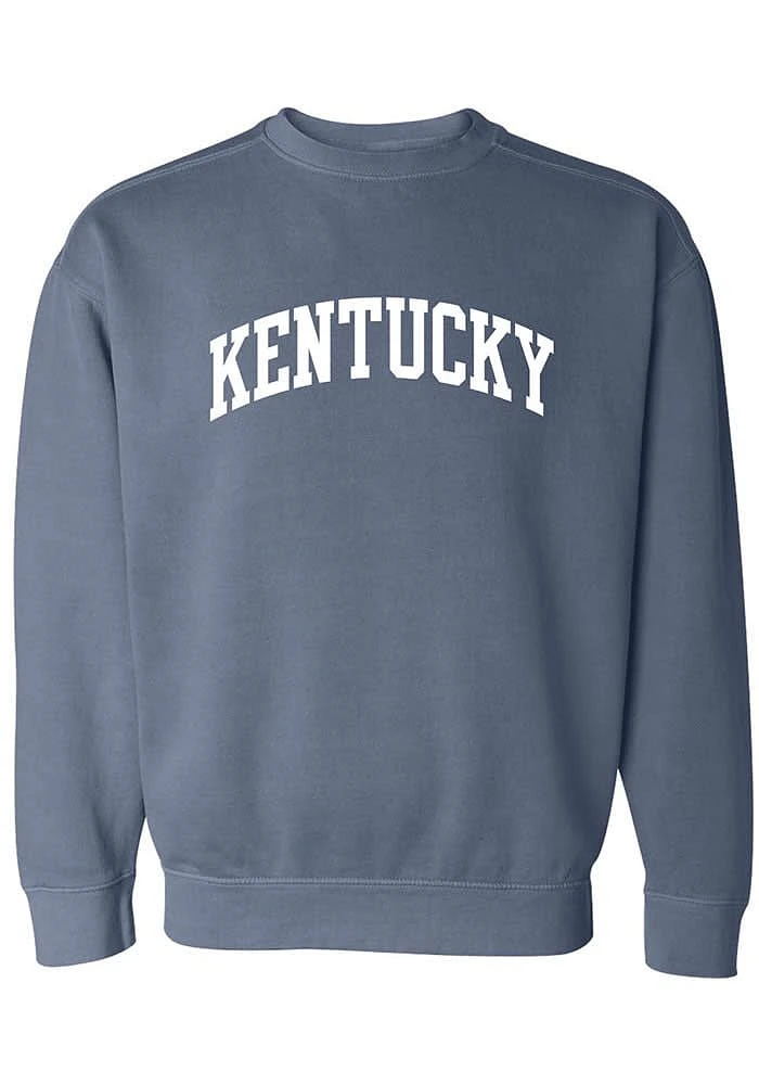 Rally Kentucky Womens Blue Wordmark Crew Sweatshirt