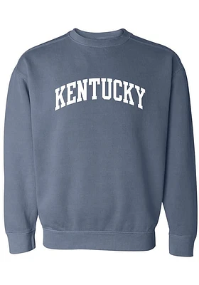 Rally Kentucky Womens Blue Wordmark Crew Sweatshirt