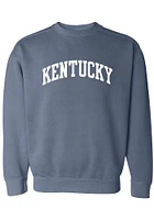 Rally Kentucky Womens Blue Wordmark Crew Sweatshirt