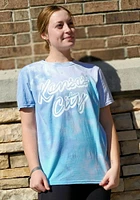 Rally Kansas City Womens Light Blue Retro Script Short Sleeve T-Shirt