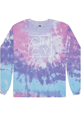 Rally Cincinnati Womens Purple Square LS Tee