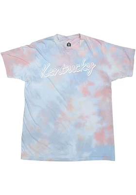 Rally Kentucky Womens Light Blue Retro Script Short Sleeve T-Shirt