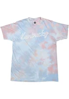 Rally Kentucky Womens Light Blue Retro Script Short Sleeve T-Shirt