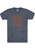 Rally Detroit Navy Blue Motor City Repeat Short Sleeve Fashion T Shirt