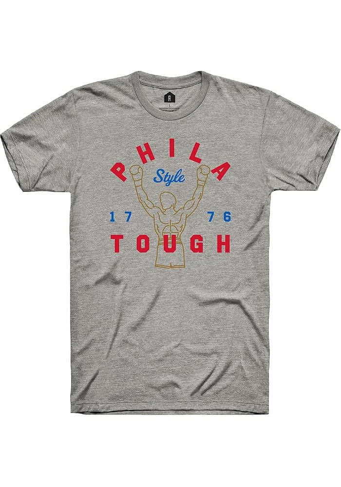 Rally Philadelphia Grey Phila Tough Short Sleeve Fashion T Shirt