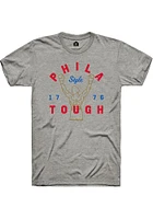 Rally Philadelphia Grey Phila Tough Short Sleeve Fashion T Shirt