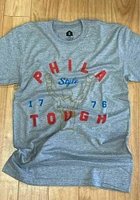 Rally Philadelphia Grey Phila Tough Short Sleeve Fashion T Shirt