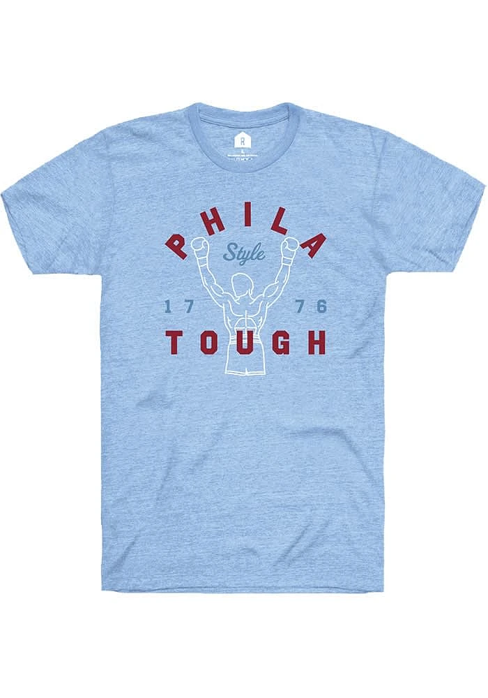 Rally Philadelphia Light Blue Phila Tough Short Sleeve Fashion T Shirt