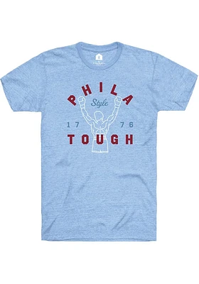Rally Philadelphia Light Blue Phila Tough Short Sleeve Fashion T Shirt