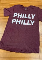 Rally Philadelphia Maroon Double Name Short Sleeve Fashion T Shirt