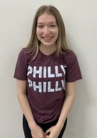 Rally Philadelphia Maroon Double Name Short Sleeve Fashion T Shirt