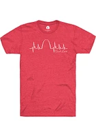 Rally St Louis Red Heartbeat Arch Short Sleeve Fashion T Shirt