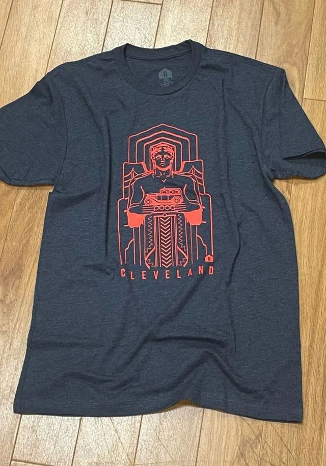 Rally Cleveland Navy Blue Guardians Short Sleeve Fashion T Shirt