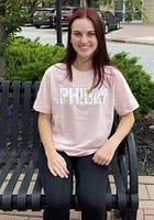 Rally Philadelphia Womens Floral Short Sleeve T-Shirt
