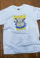 Fiona the Hippo Peaking out of Water Youth Light Blue Short Sleeve Fashion T-Shirt