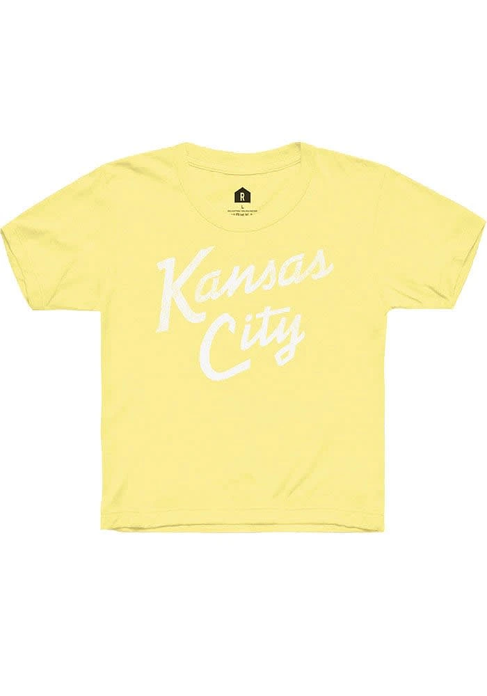 Rally Kansas City Youth Stacked Script Short Sleeve Fashion T-Shirt