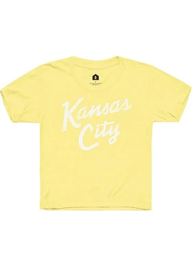 Rally Kansas City Youth Stacked Script Short Sleeve Fashion T-Shirt