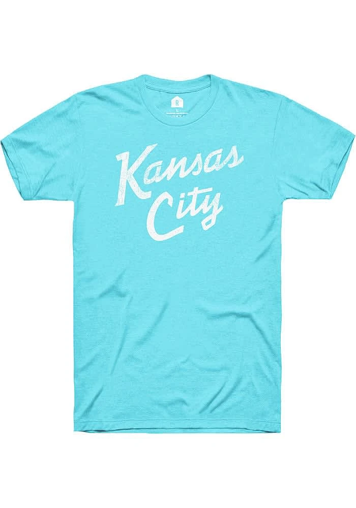 Rally Kansas City Light Blue Stacked Script Short Sleeve T Shirt