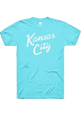 Rally Kansas City Light Blue Stacked Script Short Sleeve T Shirt
