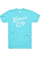 Rally Kansas City Light Blue Stacked Script Short Sleeve T Shirt