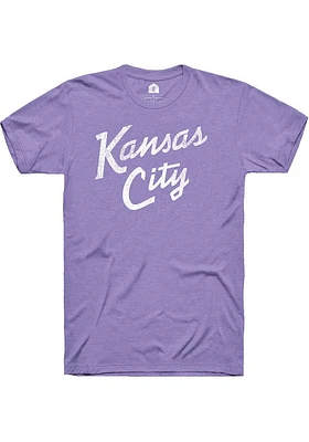 Rally Kansas City Lavender Stacked Script Short Sleeve T Shirt