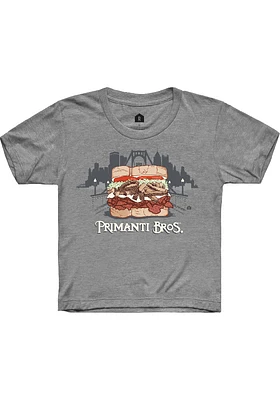 Rally Pittsburgh Youth Grey Sandwich Short Sleeve T-Shirt