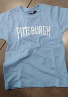 Rally Pittsburgh Youth Light Blue Arch Wordmark Short Sleeve T-Shirt