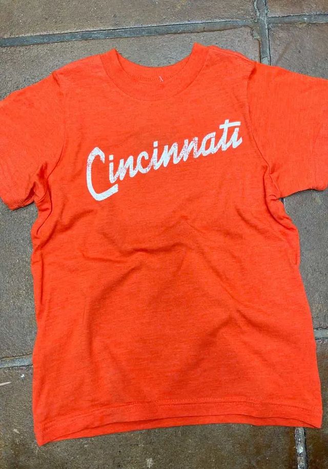 Rally Cincinnati Youth RH Script Short Sleeve T-Shirt