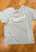 Rally Cleveland Youth Light Blue RH Script Short Sleeve T-Shirt