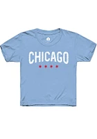 Rally Chicago Youth Light Blue Stars Short Sleeve T-Shirt