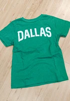 Rally Dallas Ft Worth Youth Green Arch Wordmark Short Sleeve T-Shirt