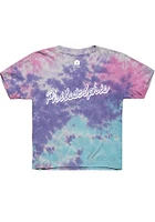 Rally Philadelphia Youth Purple Script Wordmark Short Sleeve T-Shirt