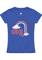 Rally Chicago Girls Blue Rainbow Short Sleeve Tee